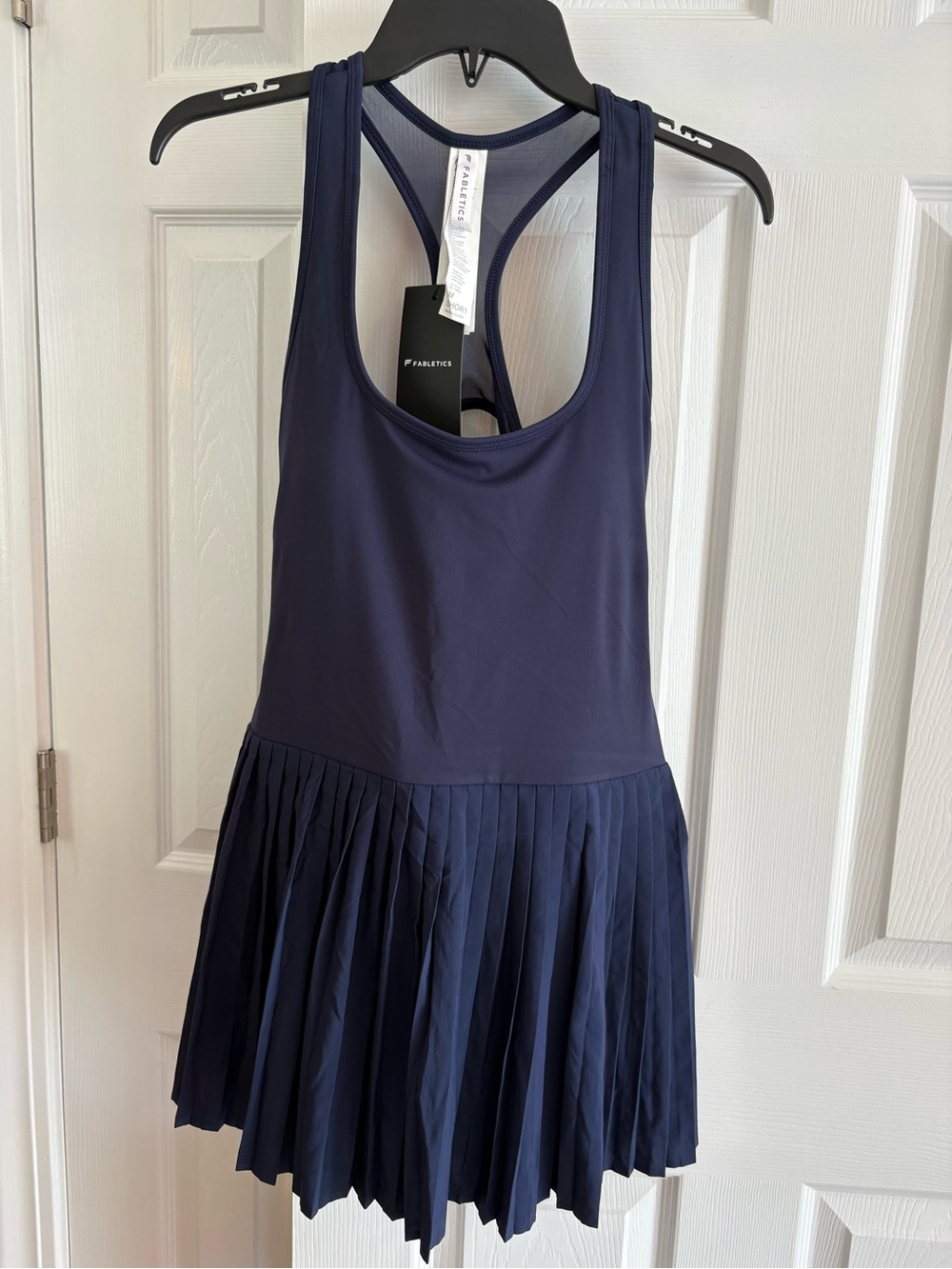 Fabletics Navy Racerback Tank Dress-with Pleated mini skort dress